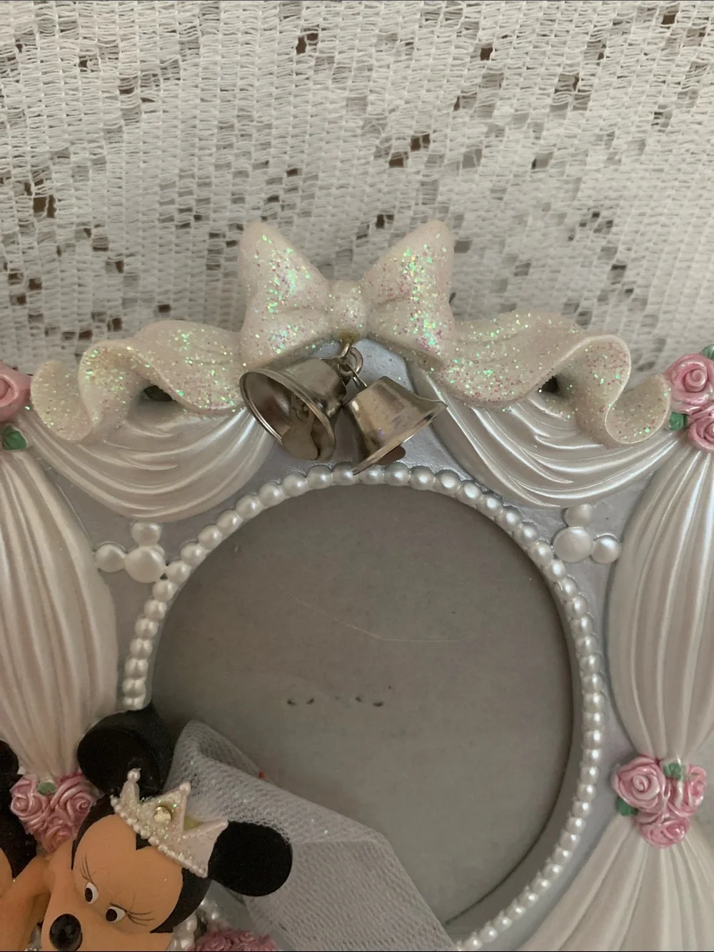 Disney Parks Exclusive Mickey Minnie Mouse Wedding Picture Photo Frame Figure
